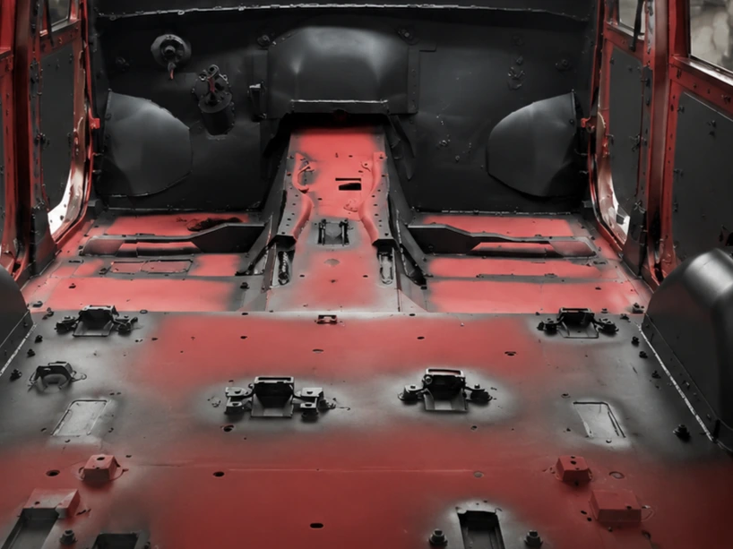 Ballistic steel armor installation for armored vehicle
