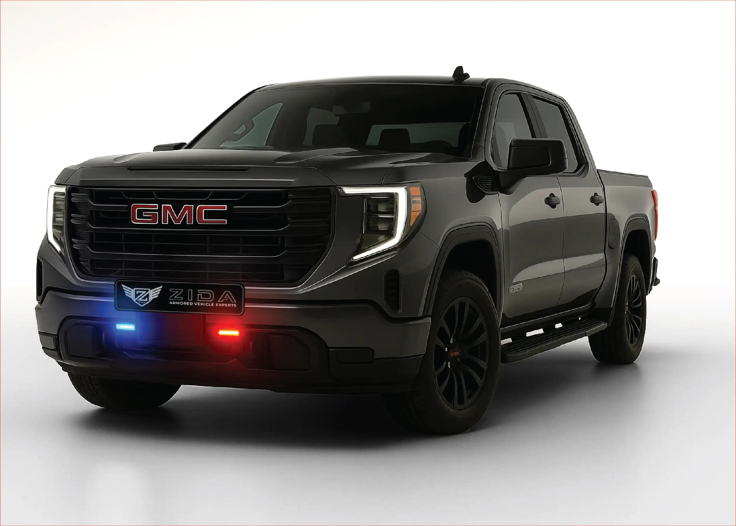 Bulletproof GMC pickup truck manufactured in UAE