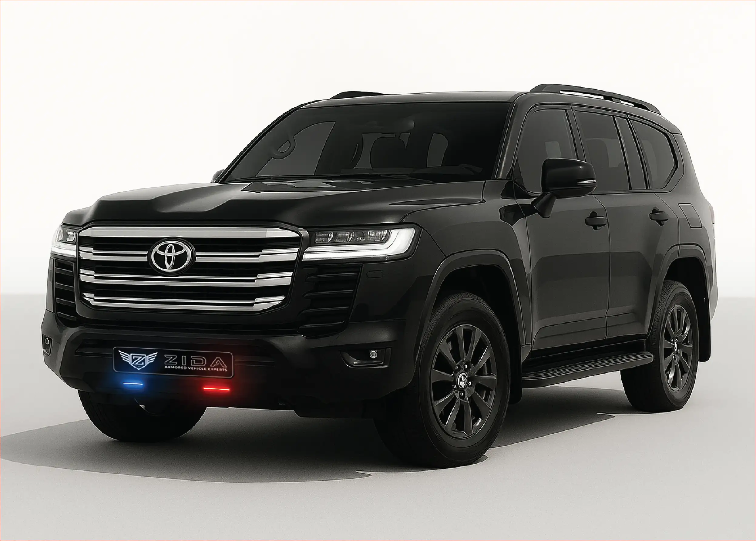Armored Toyota Land Cruiser manufactured by Zida in UAE